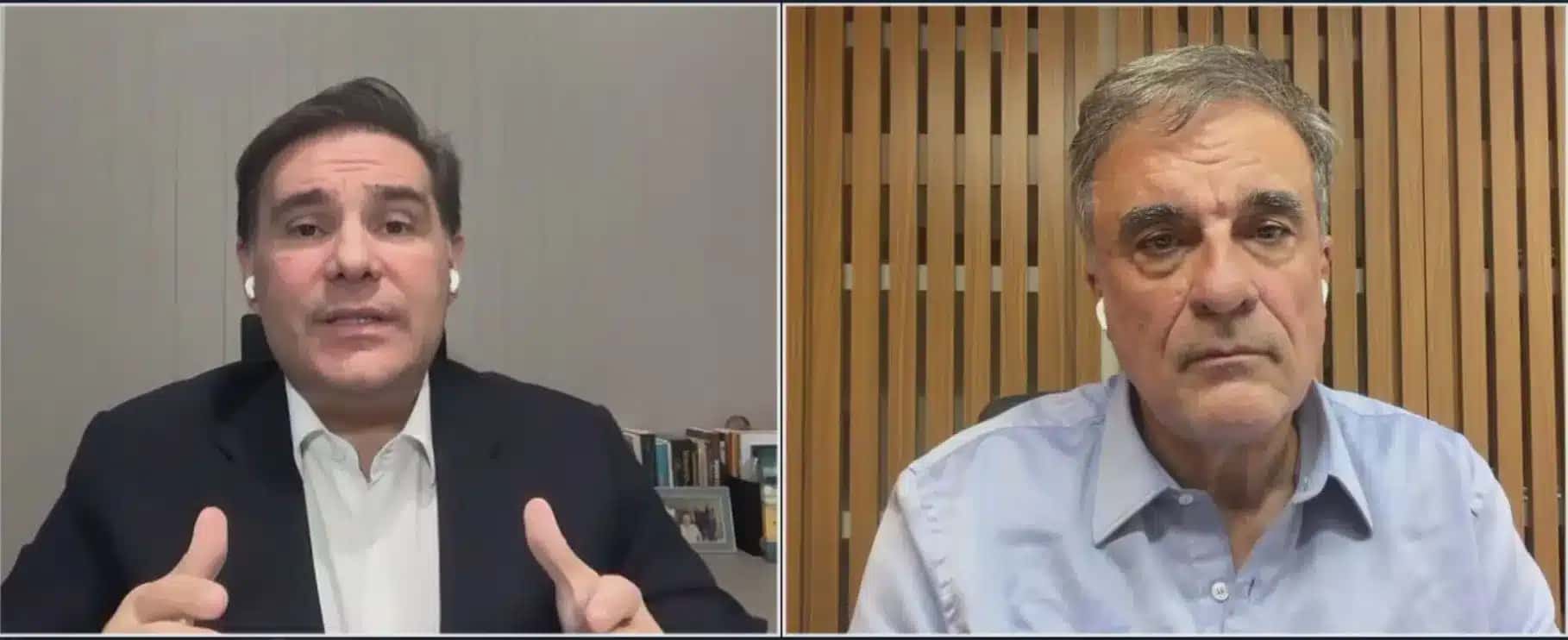 O empresário Leonardo Bortoletto e o comentarista da CNN José Eduardo Cardozo