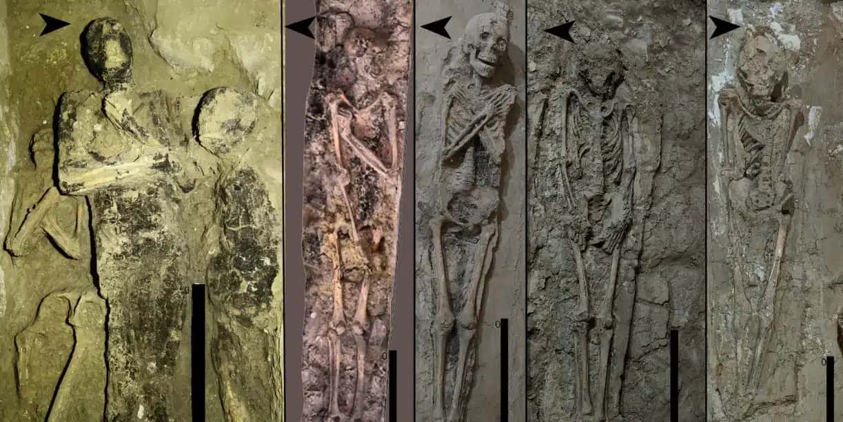 Múmias selecionadas do sítio arqueológico