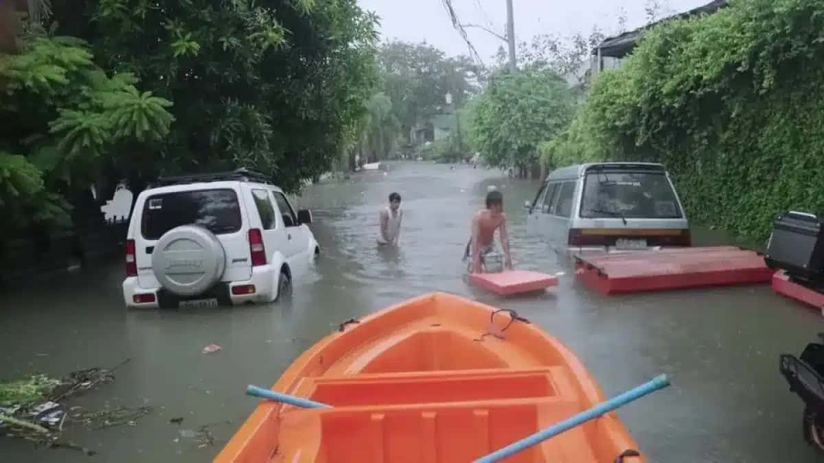 Chuvas de monção nas Filipinas inundam casas e deixam estradas submersas