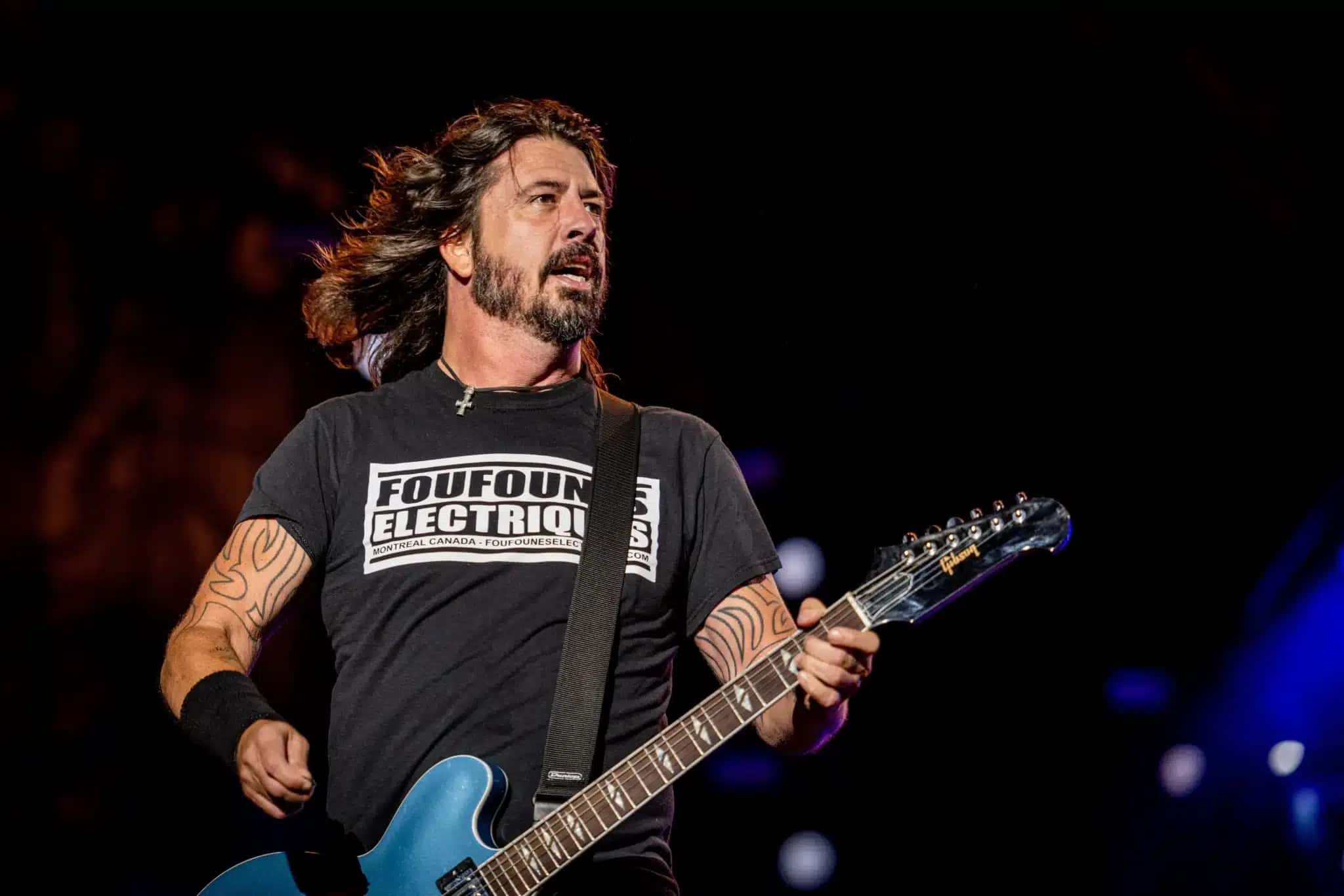 Dave Grohl, vocalista do Foo Fighters, em apresentação no Rock in Rio
