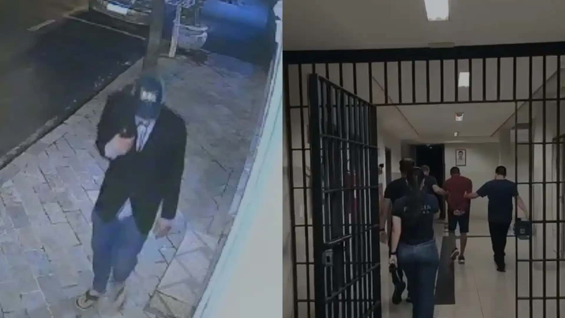 Imagem de uma câmera de segurança flagrou o suspeito de esquartejar uma mulher
