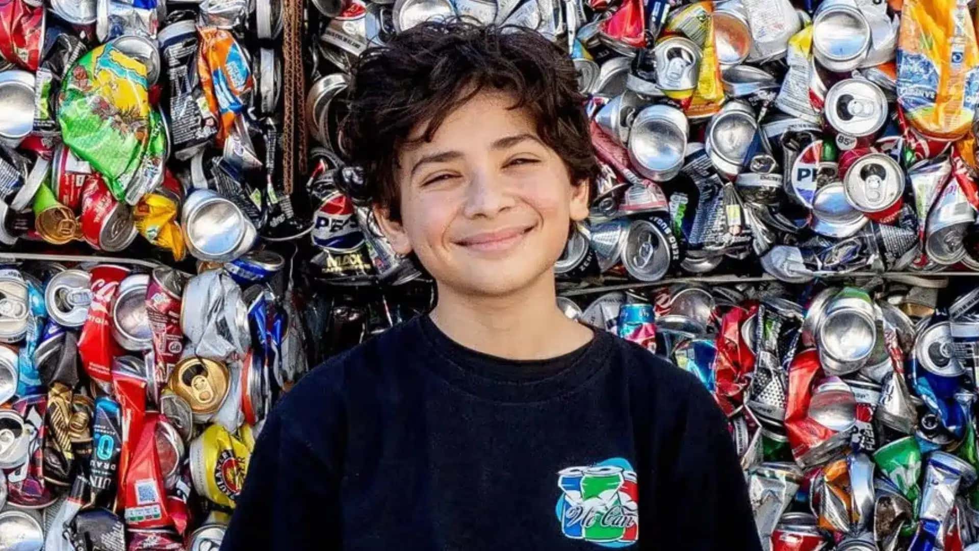 Garoto de 13 anos recicla 1,5 milhão de latas e preserva o meio ambiente