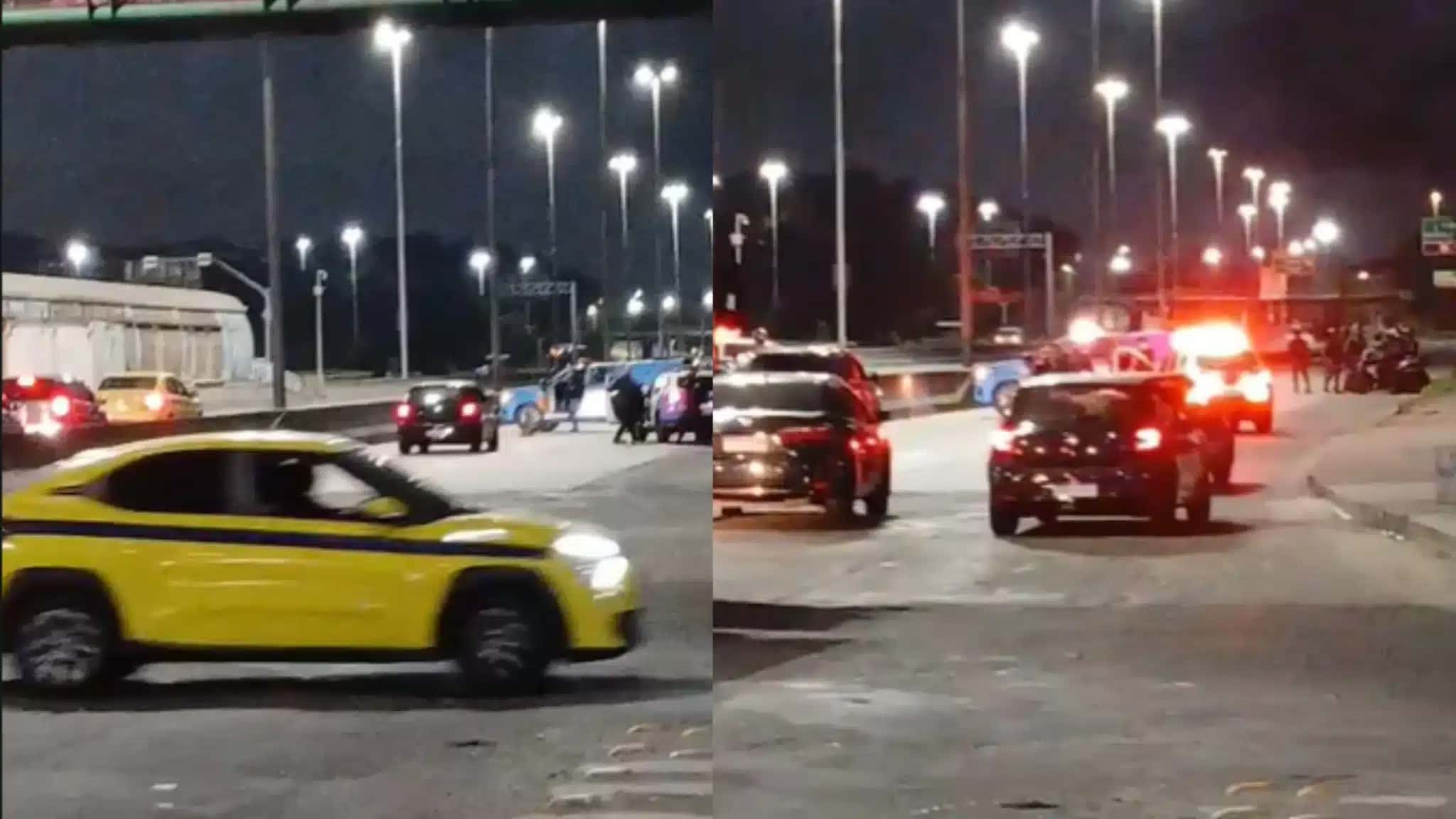 Trânsito é bloqueado na Avenida Brasil durante operação da PM em Parada de Lucas e Vigário Geral, na Zona Norte do Rio.