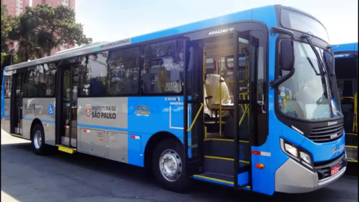 Ônibus da Transwolff, empresa investigada por suposta ligação com o PCC.