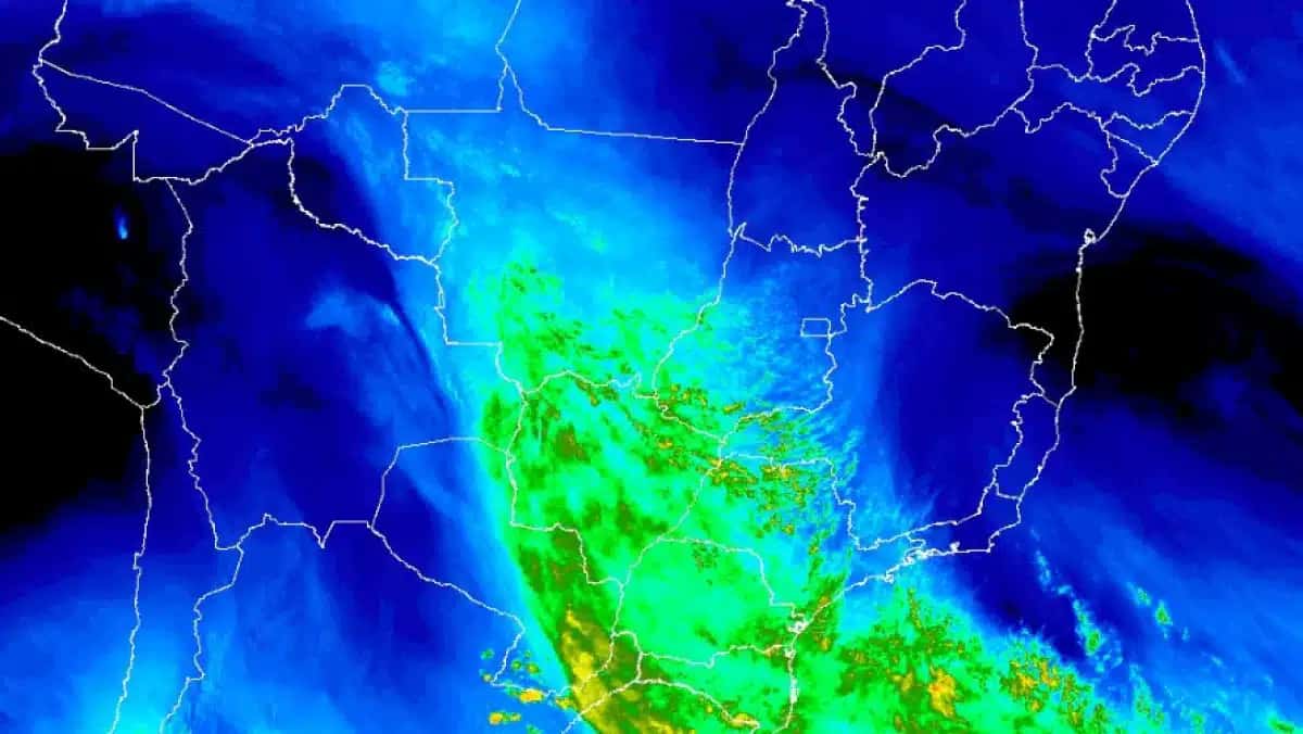 Imagem de satélite do Inmet, de 3 de agosto de 2026