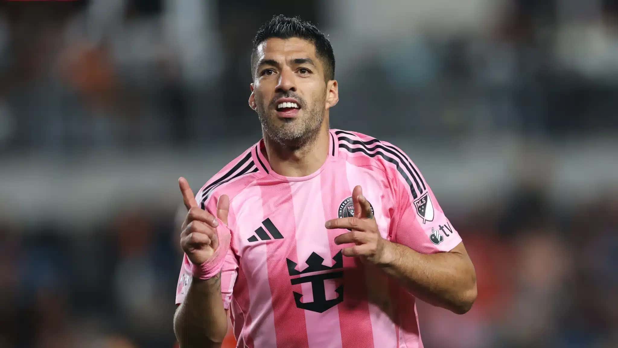 Luis Suárez comemora gol na vitória sobre o Houston Dynamo