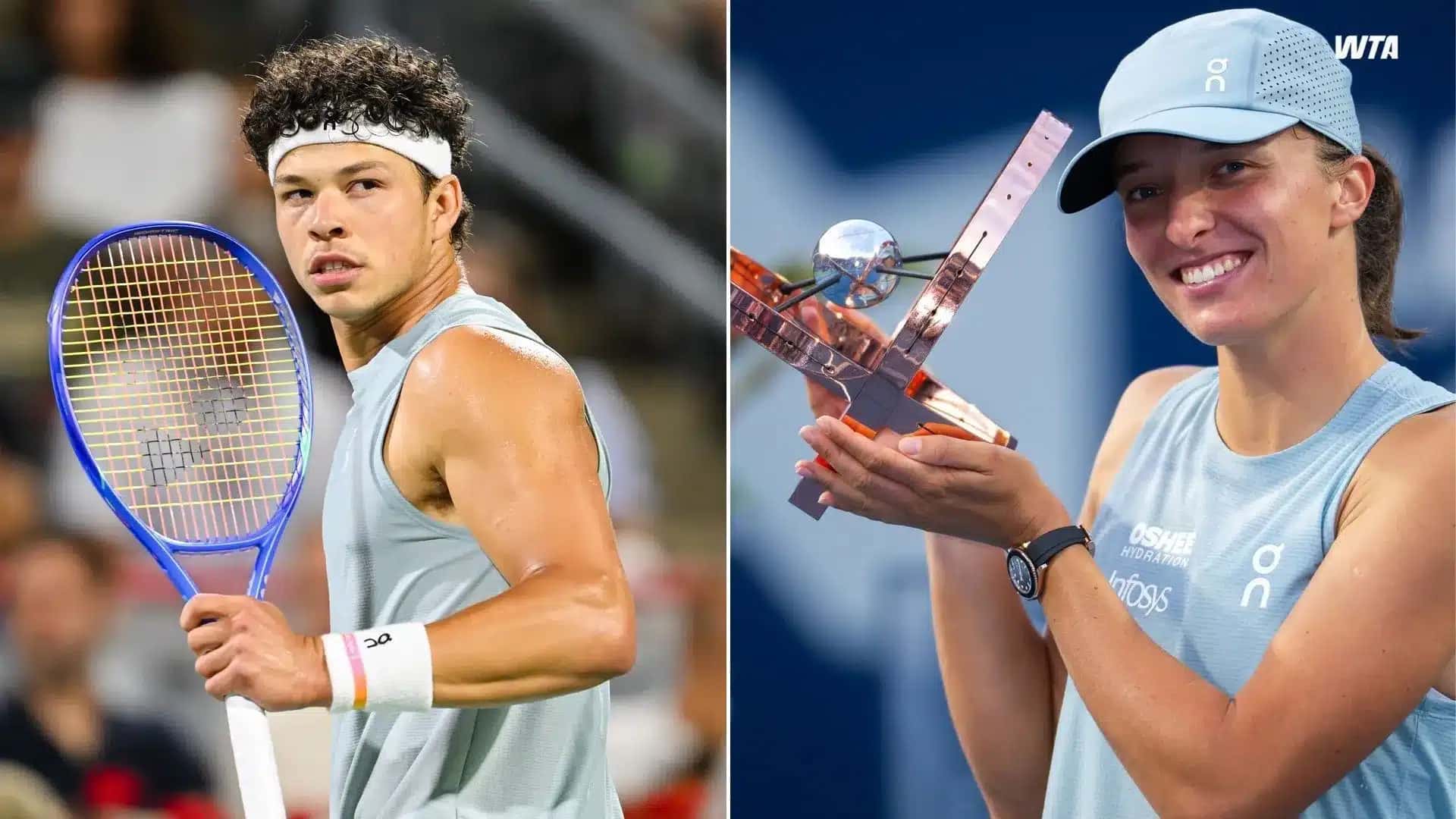 Ben Shelton e Iga Swiatek campeões do Masters e WTA 1000 do Canadá, respectivamente