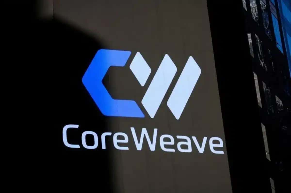 Logo da CoreWeave em Nova York
