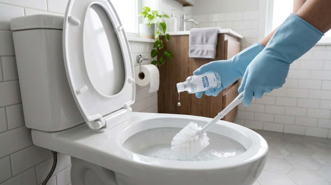 A limpeza diária da louça sanitária não necessita de produtos químicos agressivos para obter bons resultados.