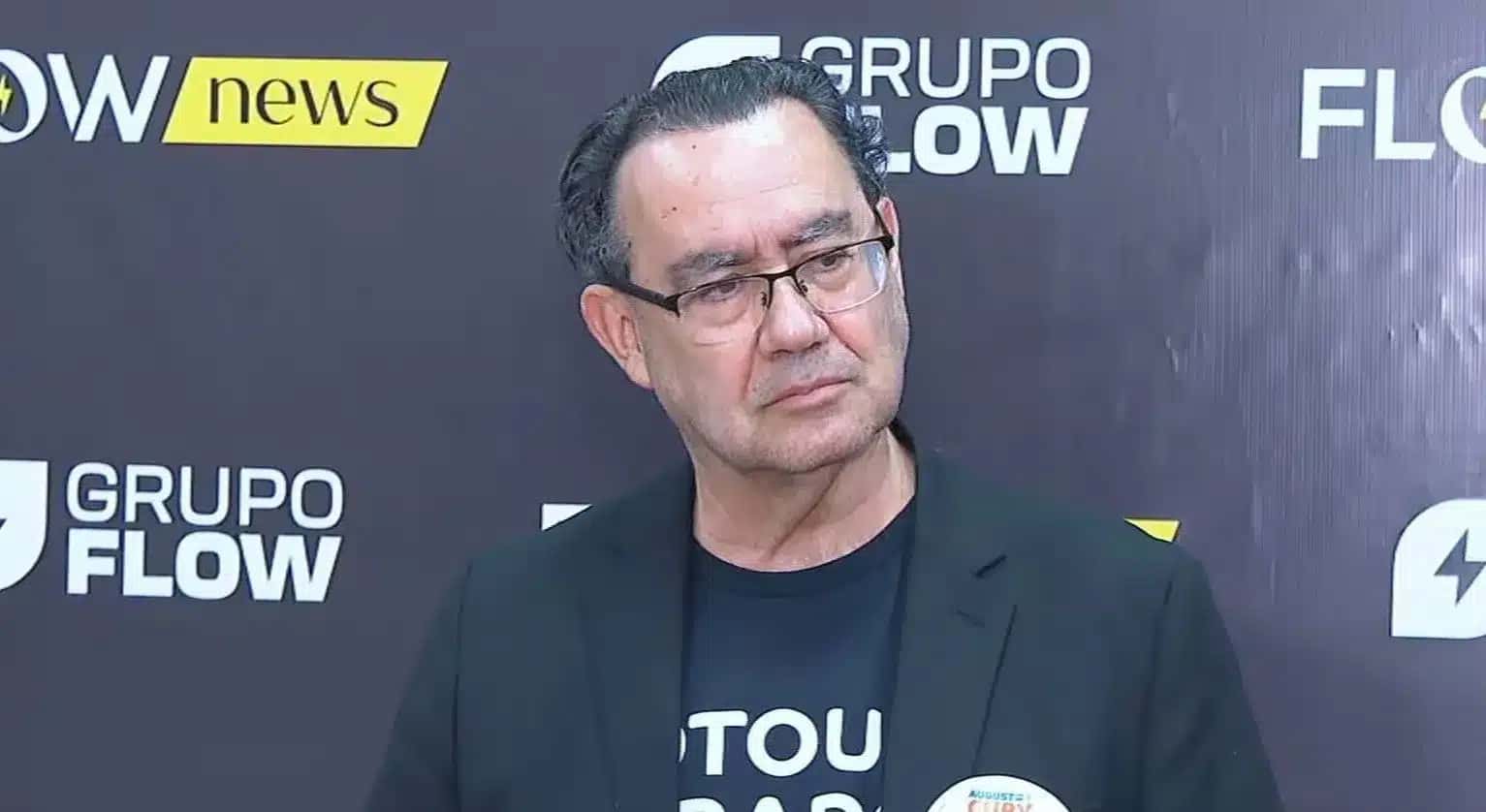 Augusto Cury (Avante) antes de debate do Flow Podcast