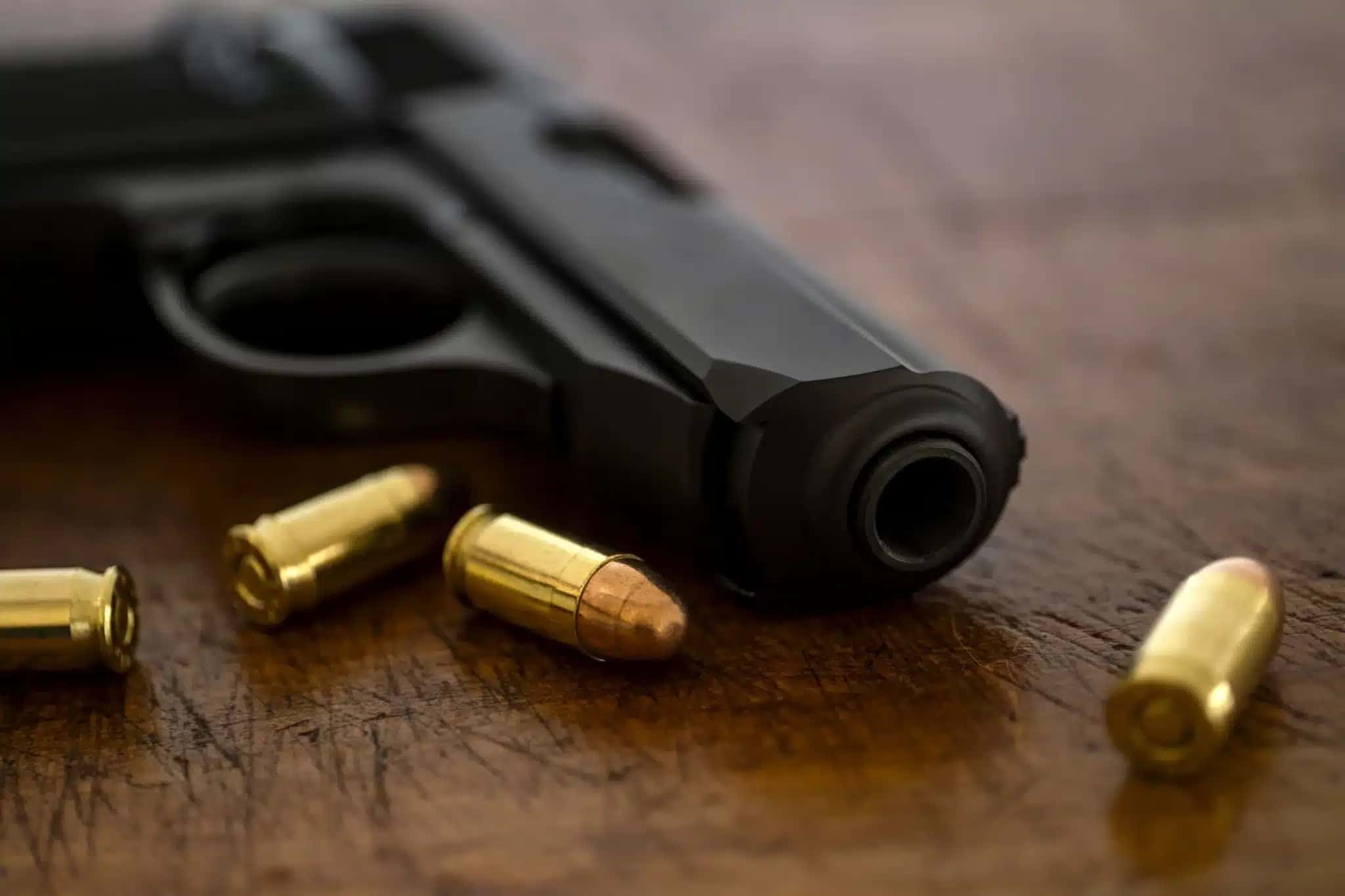 Foram encontradas mais de dez armas na casa do suspeito