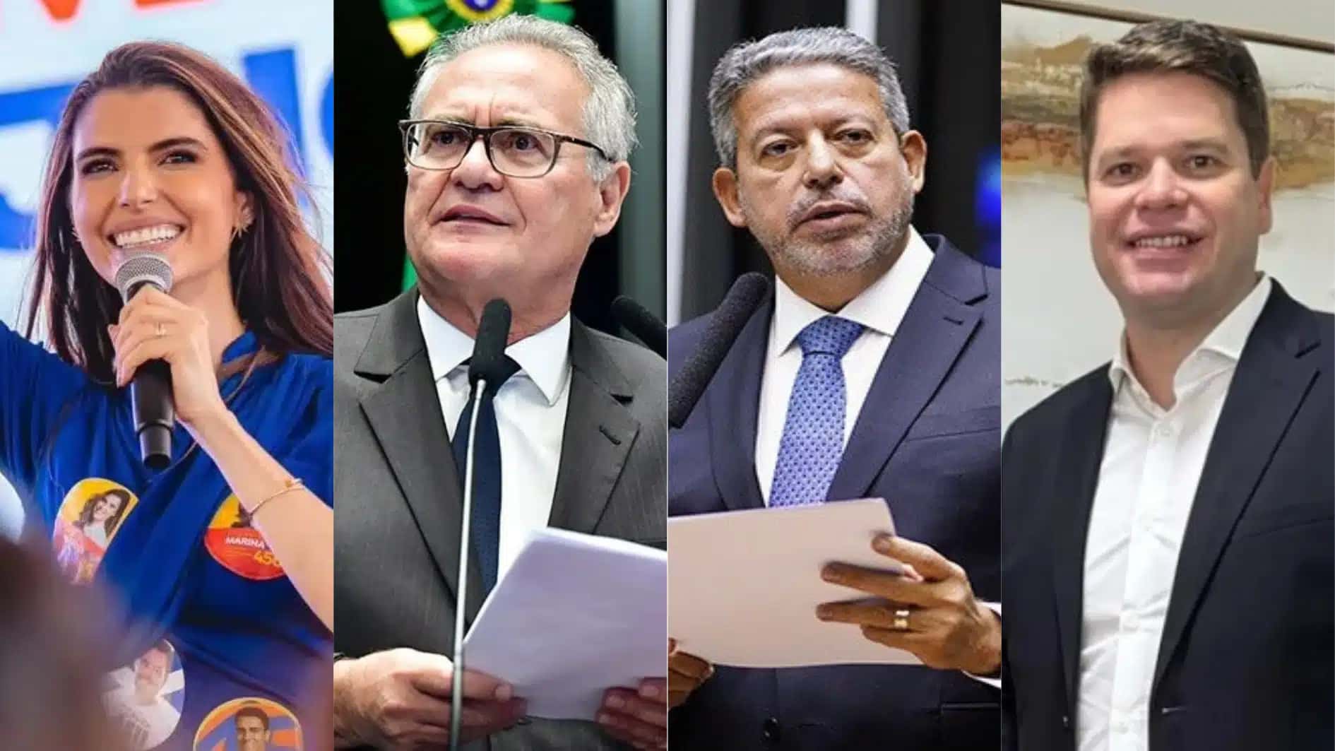 Candidatos ao Senado Federal por Alagoas, Marina JHC (PSDB), Renan (MDB), Arthur Lira (PP), Davi Davino Filho (Republicanos)