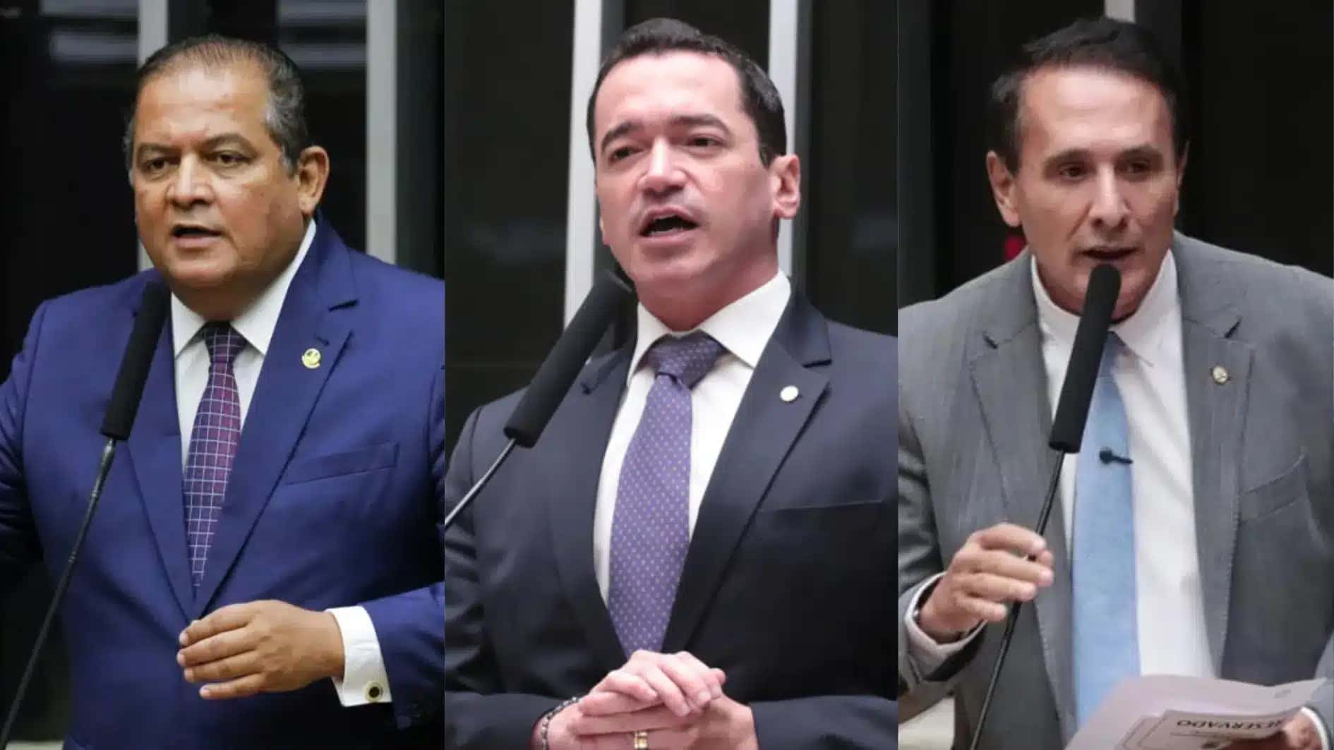 Eduardo Gomes (PL); Alexandre Guimarães (MDB); Gaguim (União)