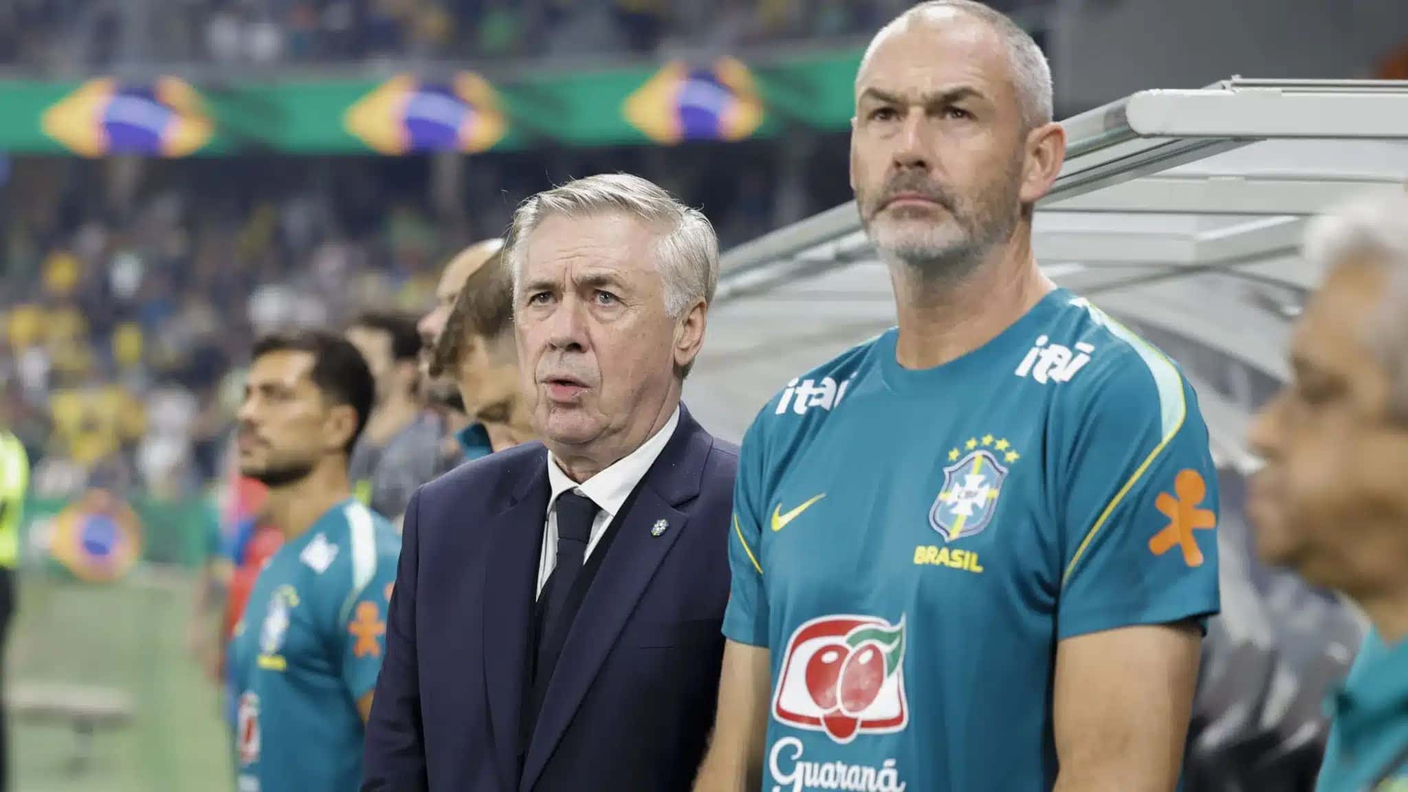 Carlo Ancelotti em amistoso do Brasil contra a Austrália