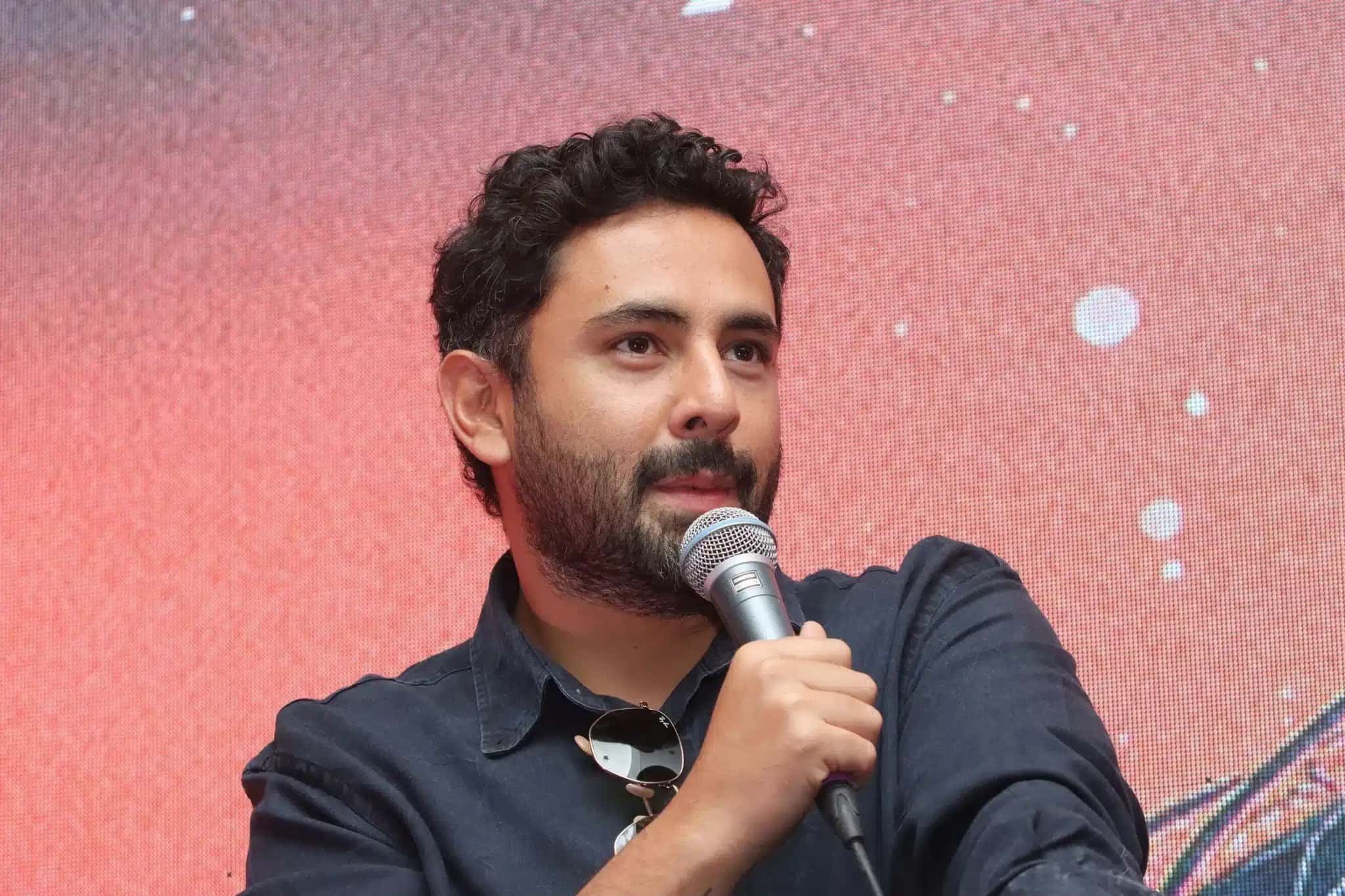Jonathan Meléndez participa de coletiva de imprensa no Palacio de Los Deportes, na Cidade do México, em 2024