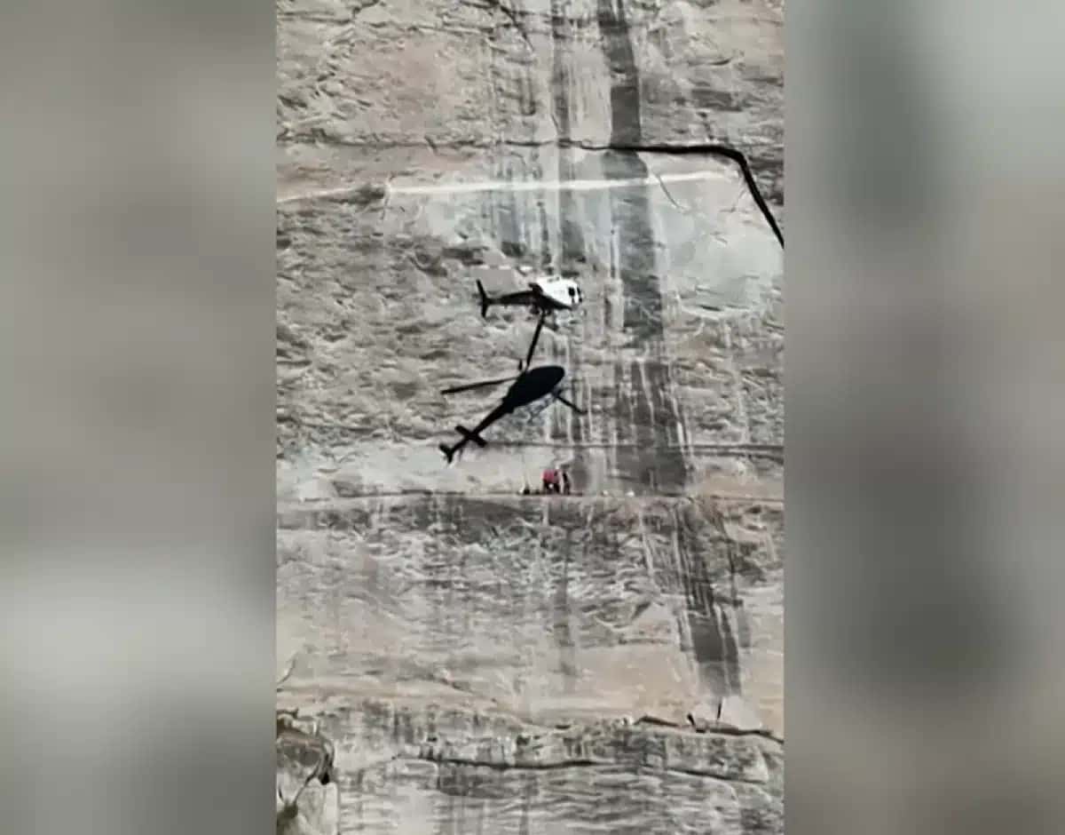 Escalador resgatado em penhasco de 700 pés