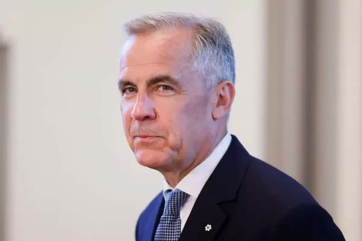 Primeiro-ministro do Canadá, Mark Carney, durante encontro, em Ottawa
