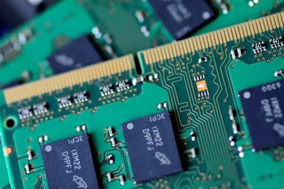 Ilustração de chips de memória RAM