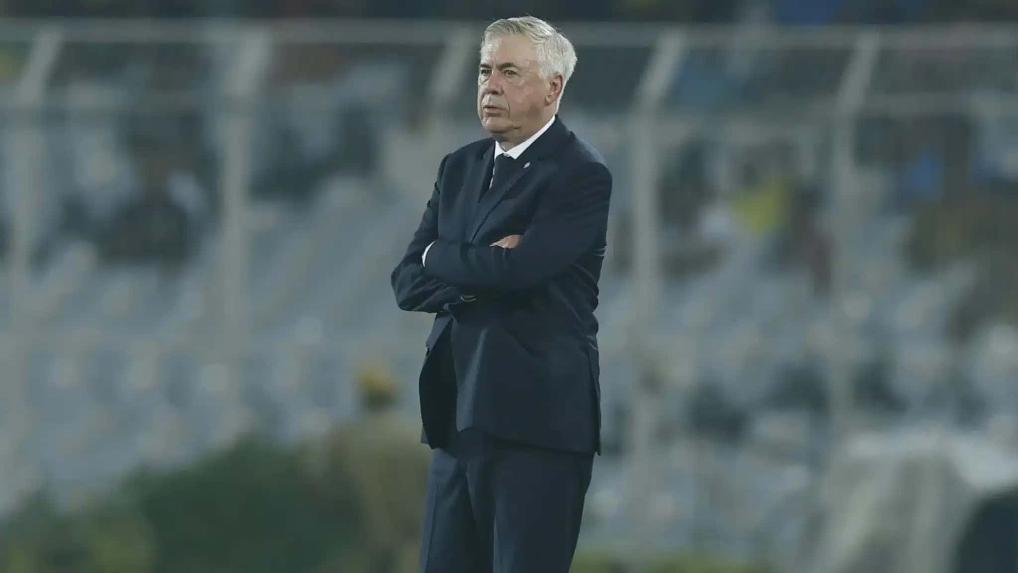 Carlo Ancelotti durante a partida contra a Índia.