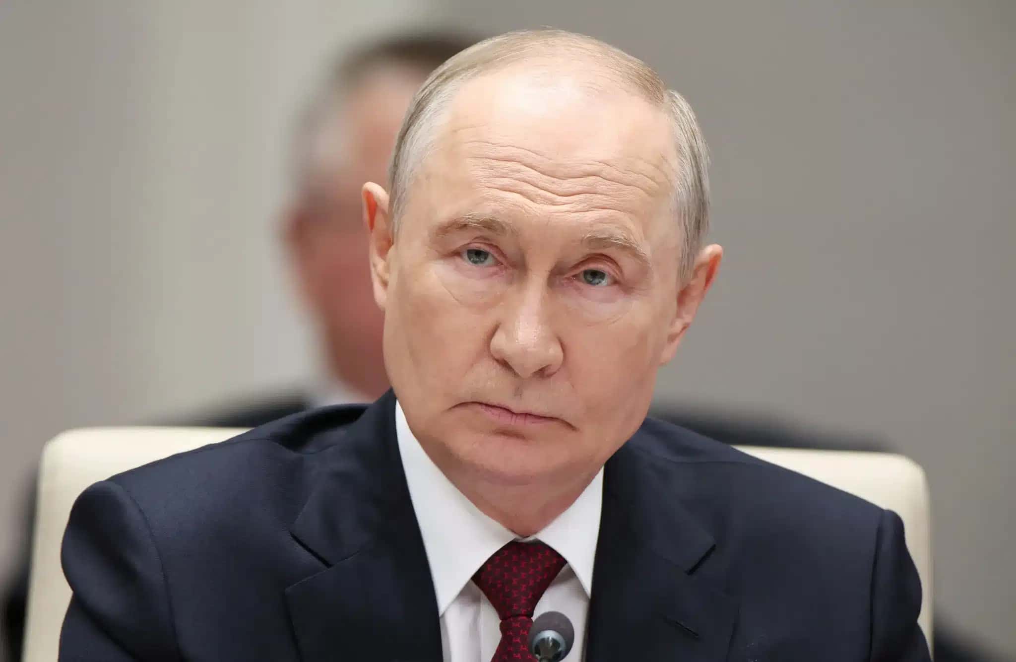 O presidente russo, Vladimir Putin, durante a 26ª Cúpula de Cooperação de Xangai, em Bishkek, no Quirguistão, nesta terça-feira (1°).
