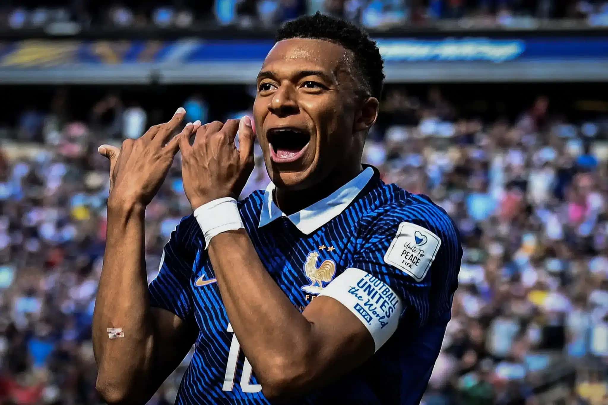 Kylian Mbappé celebra gol da França na Copa do Mundo, 16 de junho de 2026. REUTERS/Dylan Martinez | Foto: Reprodução/InfoMoney
