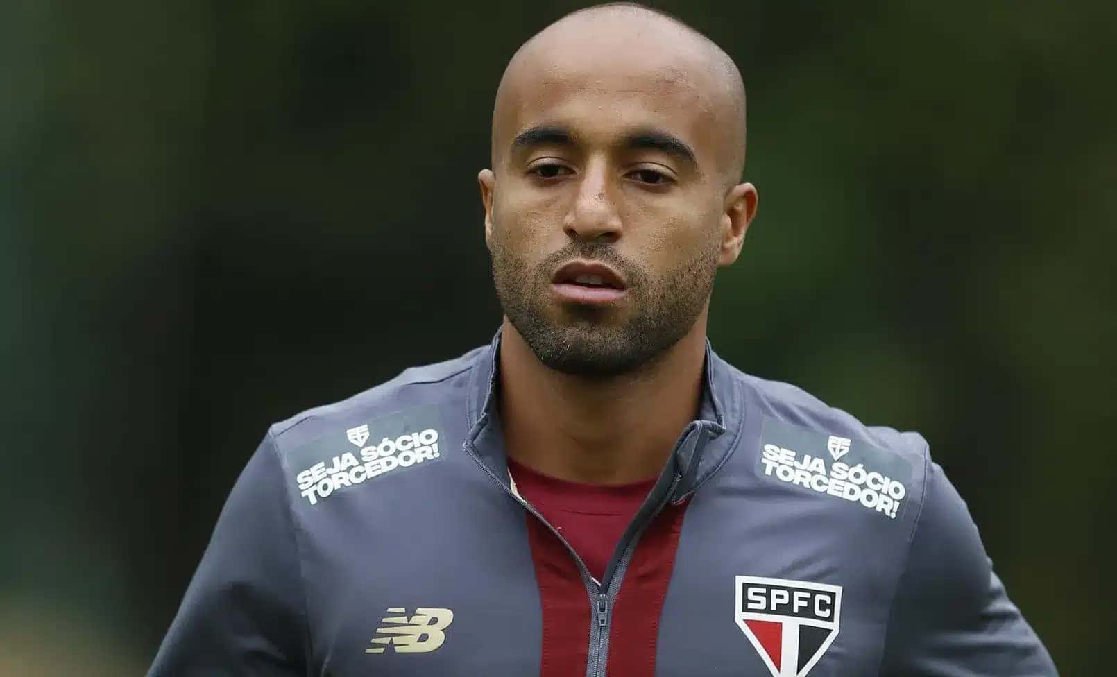Lucas Moura no treino – CT da Barra Funda