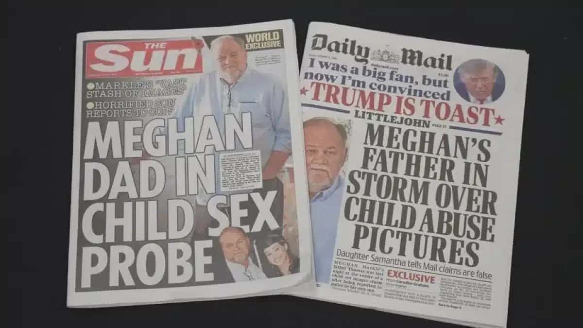 Autoridades filipinas investigam Thomas Markle, pai de Meghan, após alegações de abuso sexual infantil.