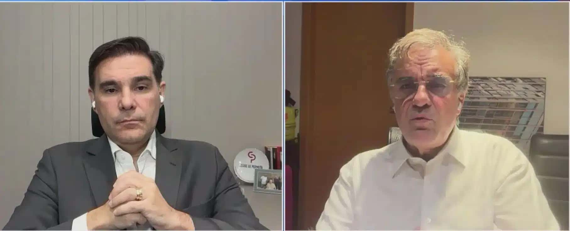 O empresário Leonardo Bortoletto e o comentarista da CNN José Eduardo Cardozo