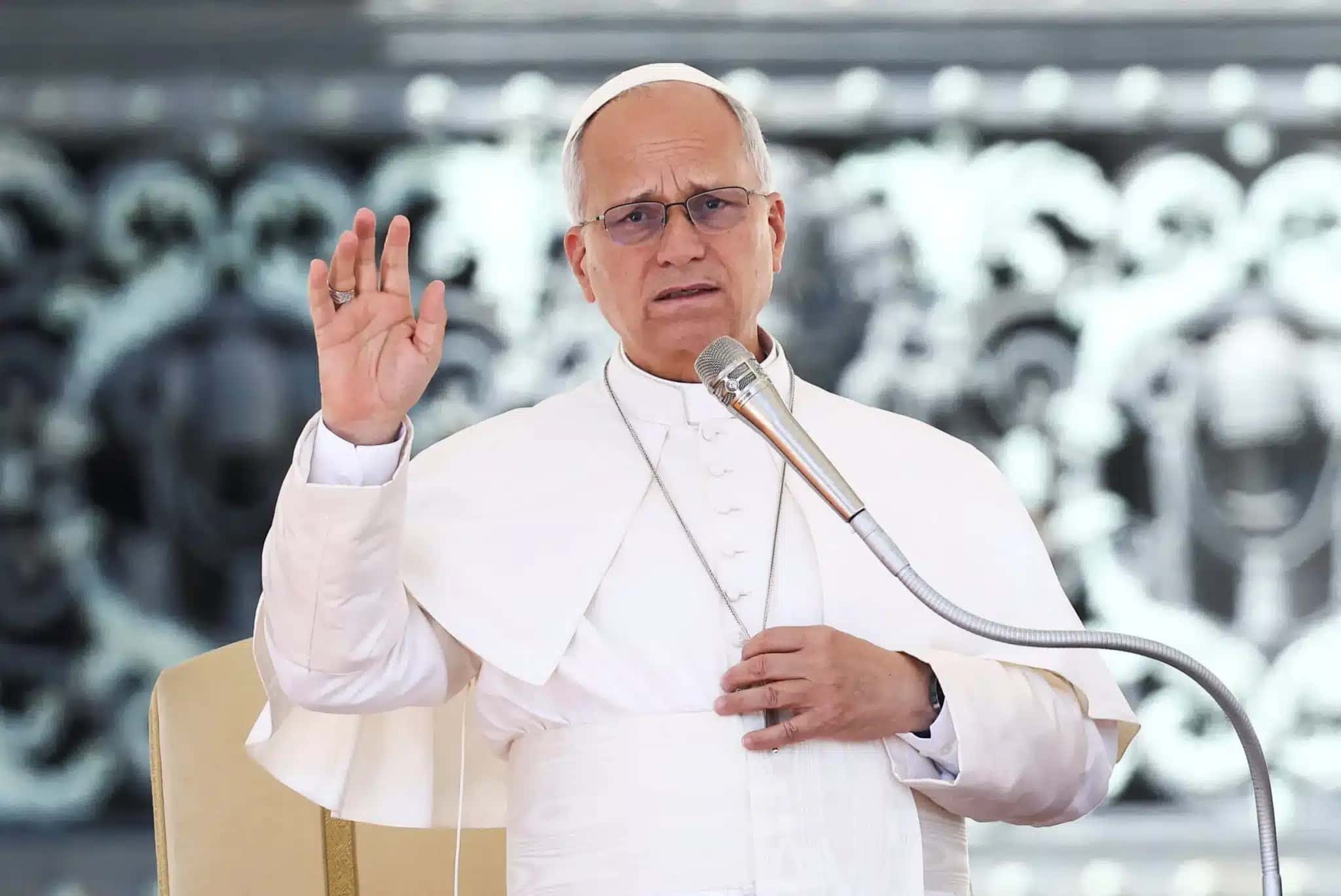 Papa Leão XIV durante audiência no Vaticano