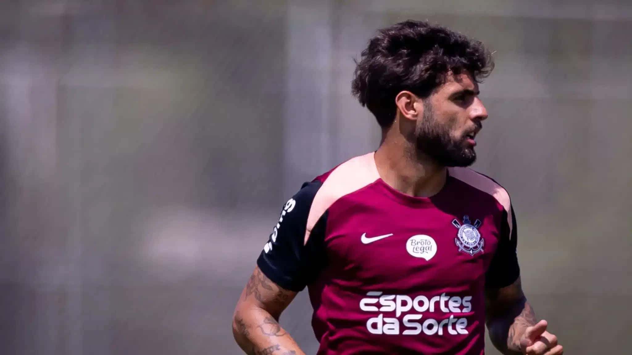 Yuri Alberto em treino do Corinthians