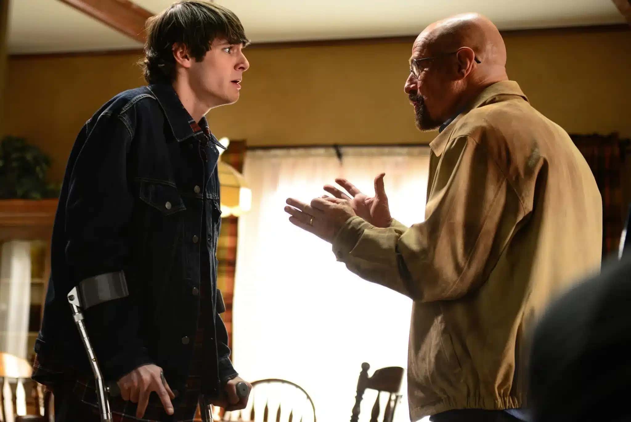 RJ. Mitte e Bryan Cranston em “Breaking Bad”