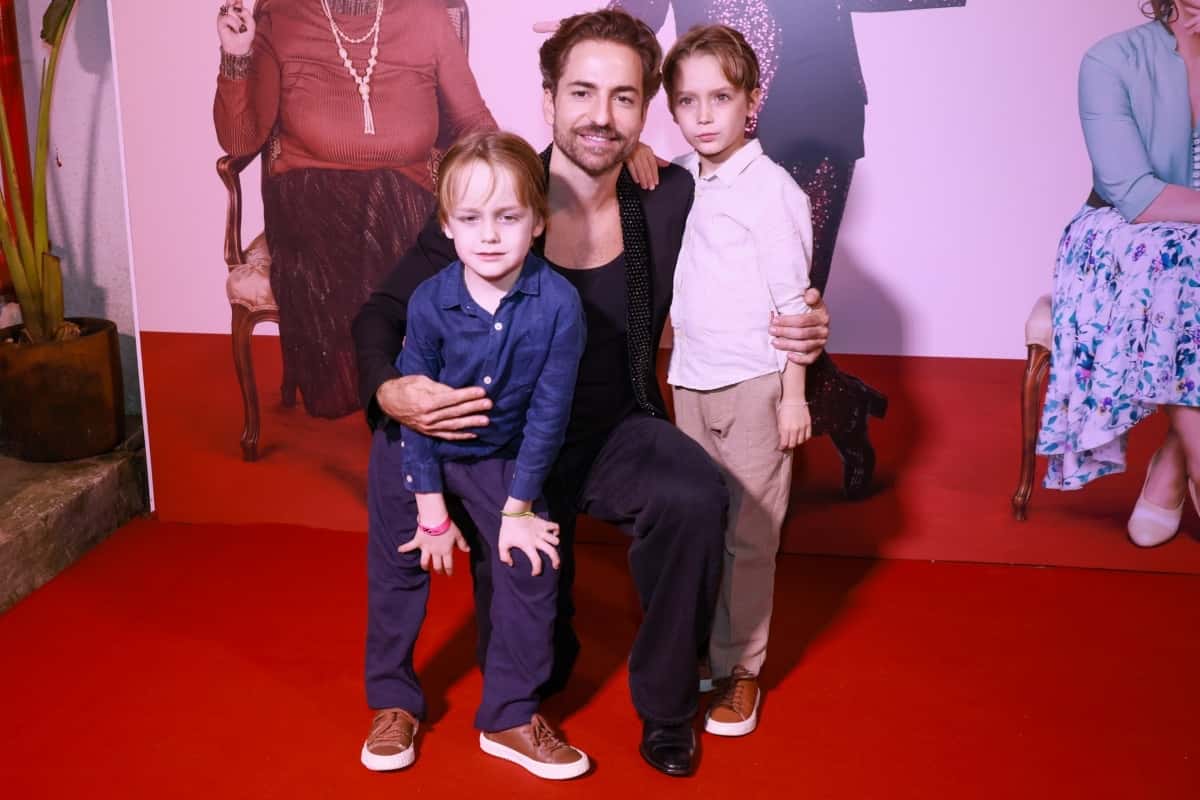 Thales Bretas e os filhos | Foto: Thiago Mattos/AgNews