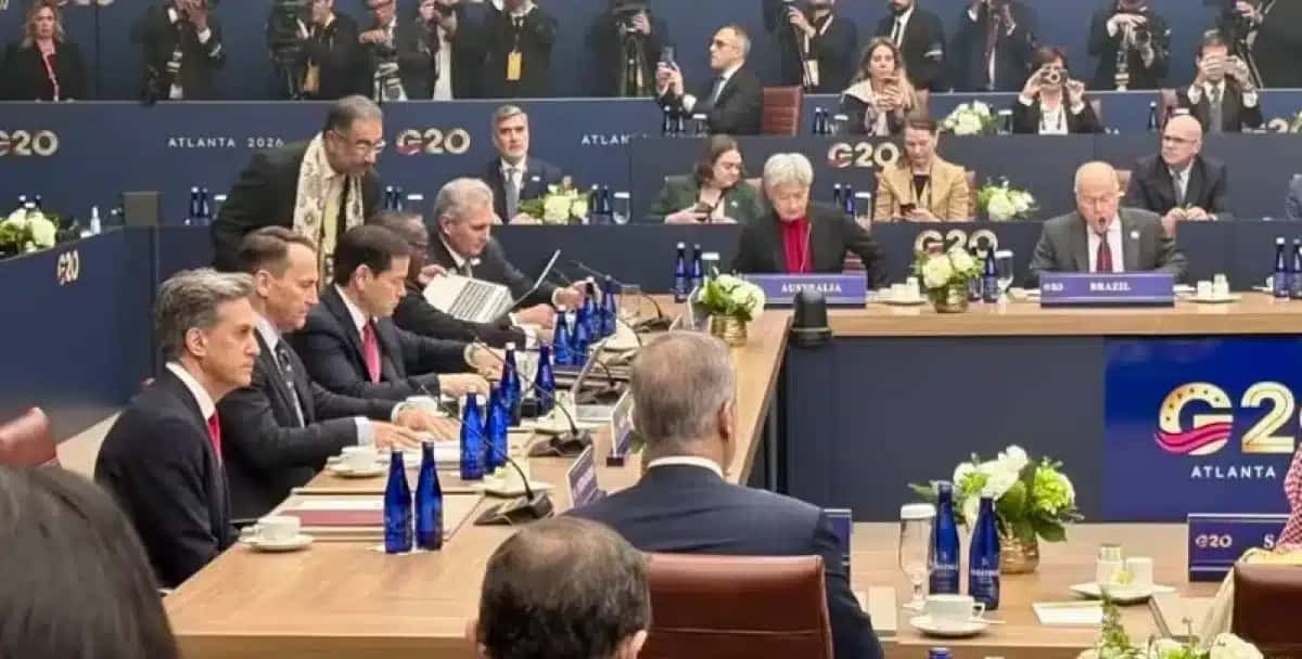 À esquerda, o secretário Marco Rubio e, à direita, o chanceler Mauro Vieira | Foto: Reprodução/Brasil de Fato