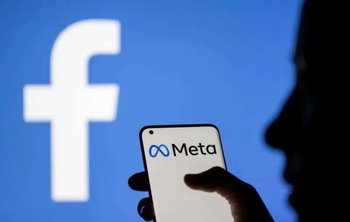 Logos do Facebook e da Meta