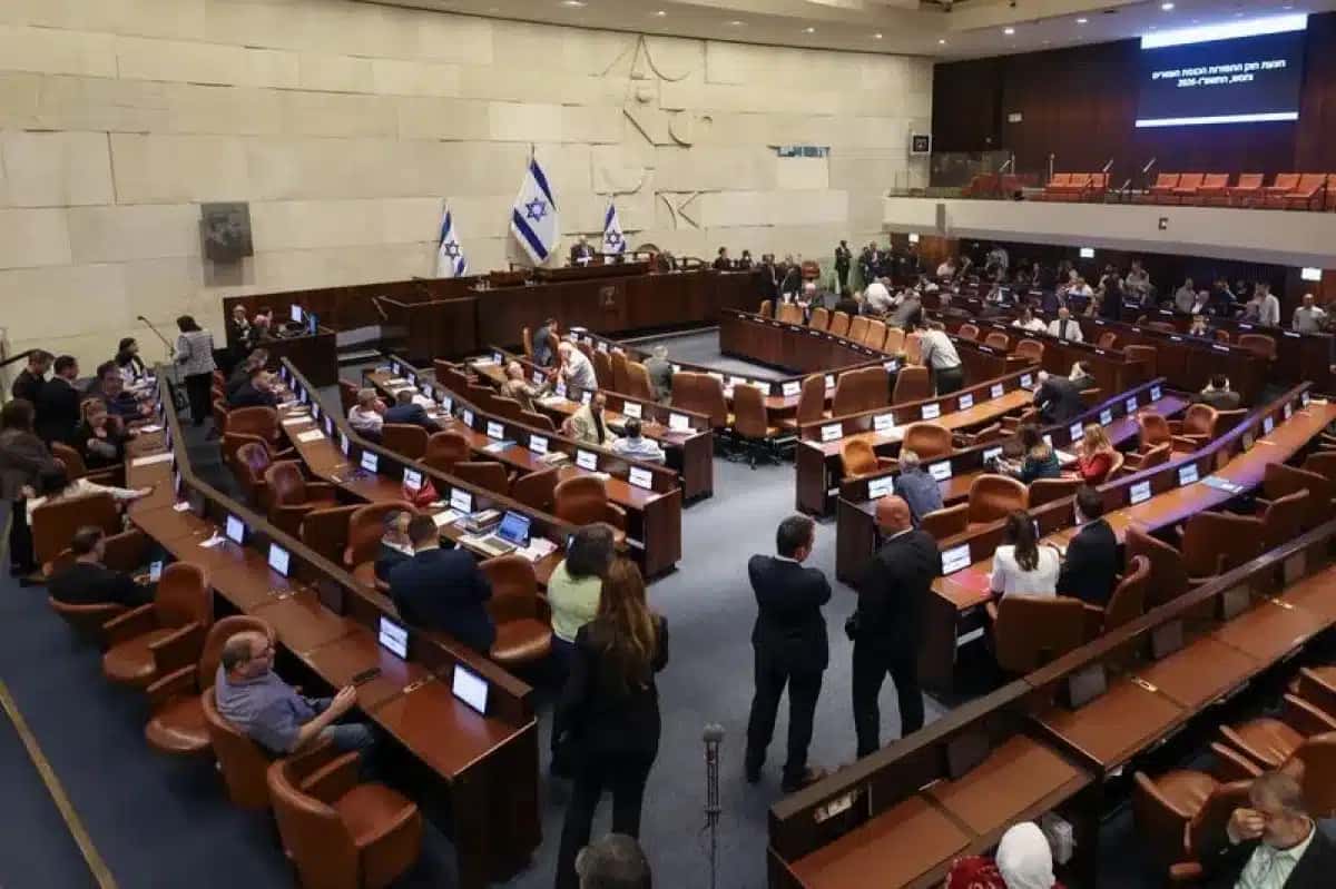 Votação no Parlamento de Israel