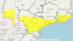 Inmet emite alerta amarelo para tempestades em sete estados brasileiros na próxima quarta-feira