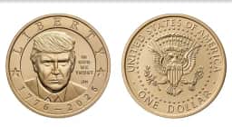 Moedas comemorativas de US 1 com rosto de Donald Trump esgotam poucas horas após lançamento