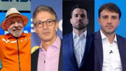 Real Time: Lula empata com Zema e Marçal e vence Renan no 2º turno