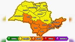 Defesa Civil alerta para frente fria e chuva de até 100 mm em SP no feriado de 7 de setembro