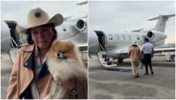 Roberta Miranda chora ao viajar de jatinho um dia após morte de Rick
