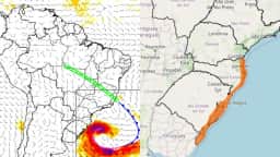 Inmet prevê ciclone extratropical no Sul neste fim de semana e alerta para ventos costeiros