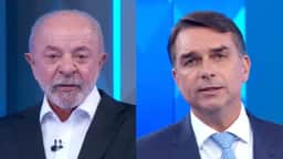 Lula cobra Flávio Bolsonaro no debate da Globo por defesa de PM suspeito na morte de Ana Clara