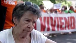Idosa símbolo de protestos na Espanha morre após despejo e acordo de aluguel