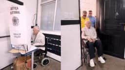 José Sarney vota em São Luís aos 96 anos, de cadeira de rodas, dias após alta hospitalar