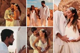 Renata Saldanha e Maike, do BBB 25, revelam gravidez no meio das fotos do pré-wedding