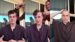 Lorenzo Fischer raspa o cabelo durante tratamento contra câncer e pede: “É bom sorrir”