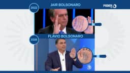 Flávio Bolsonaro repete frases-chave durante sabatina na TV Globo