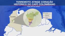 Terremoto de 7,4 na Colômbia atinge “Coração do Café” e gera preocupações no mercado internacional