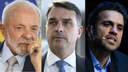 Flávio Bolsonaro lidera intenções de voto contra Lula em pesquisa Veritá; Marçal empata com petista