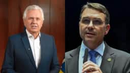 Caiado critica Flávio Bolsonaro e diz que currículo do adversário é só “certidão de nascimento